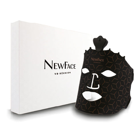 L'emballage et le masque LED NewFace noir