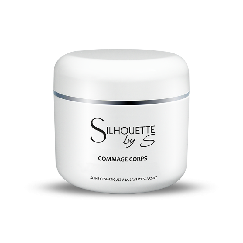 Gommage corps Silhouette by S à la bave d’escargot et grains naturels, conçu pour exfolier en douceur, éliminer les cellules mortes, stimuler le renouvellement cellulaire et améliorer la microcirculation. Sa formule hydratante laisse la peau lisse, douce et éclatante, tout en préparant le corps aux soins raffermissants et minceur. Produit testé dermatologiquement, idéal pour une routine beauté corps efficace et respectueuse