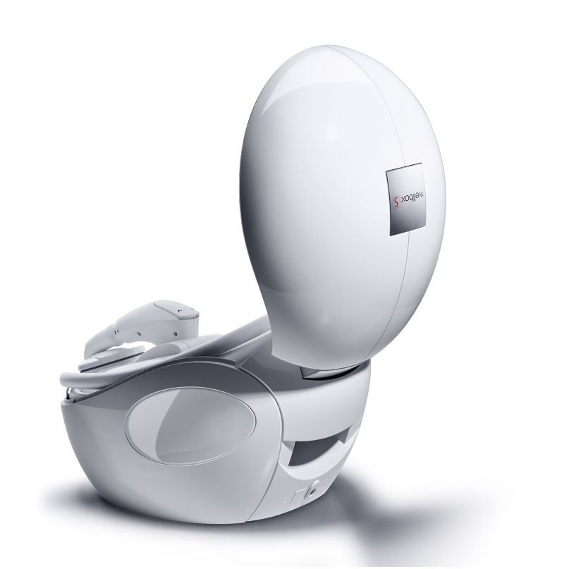 Appareil LPG Wellbox S ouvert vu de trois quart de derrière 